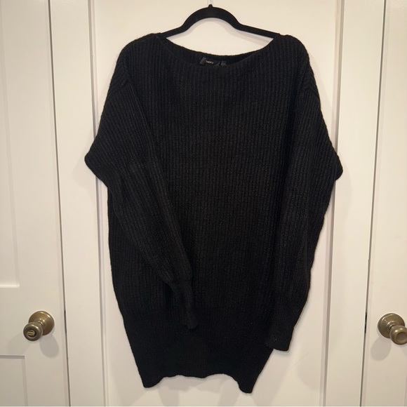 THEORY Women's Ribbed Black Sweater Dress | Wool Blend | Size Small - Picture 5 of 7